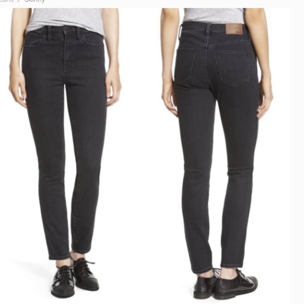 Madewell 10” High Riser Skinny Skinny Jeans Black
